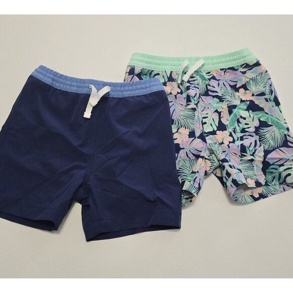 2 NWOT - Chubbies -  5T - Boys Swim Shorts Green / Blue - Picture 2 of 6